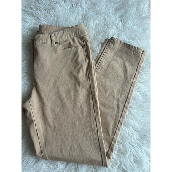 J. McLaughlin Women’s Size 8 Tan Straight Leg Denim Jeans Stretch - Picture 4 of 10